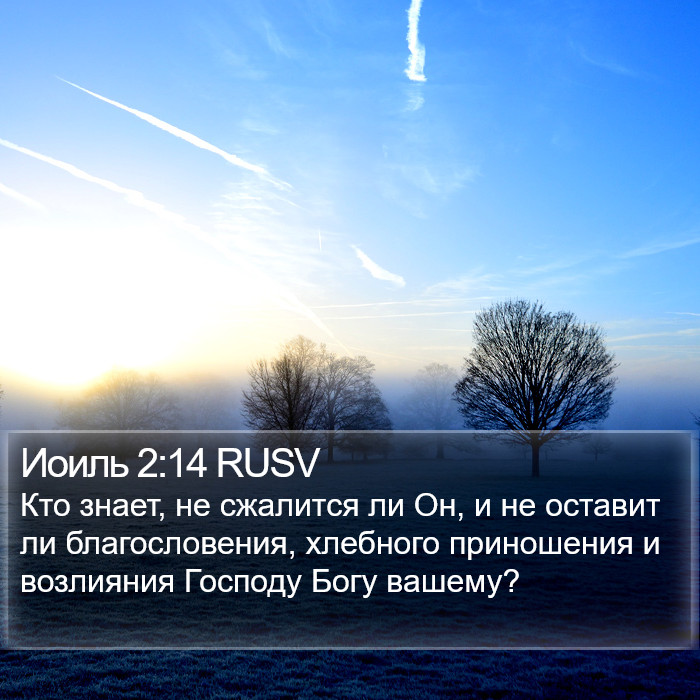 Иоиль 2:14 RUSV Bible Study