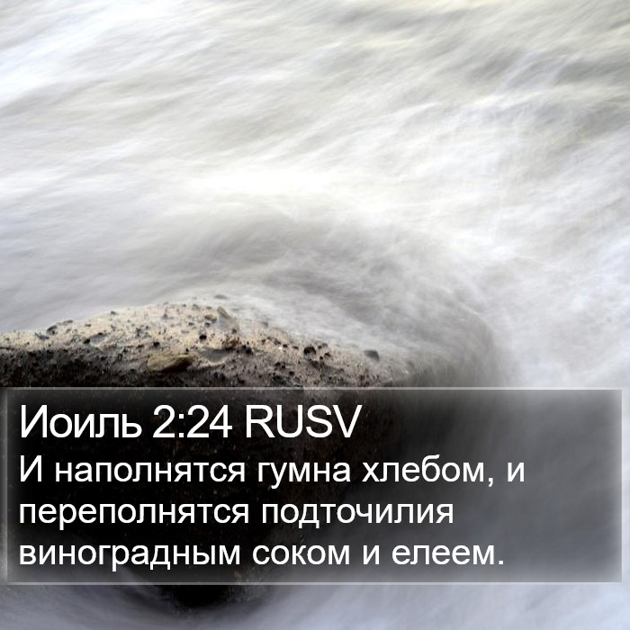 Иоиль 2:24 RUSV Bible Study