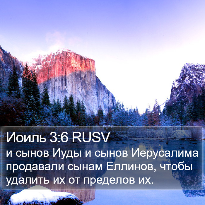 Иоиль 3:6 RUSV Bible Study