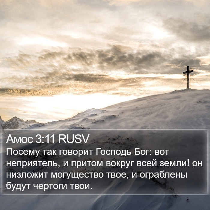 Амос 3:11 RUSV Bible Study