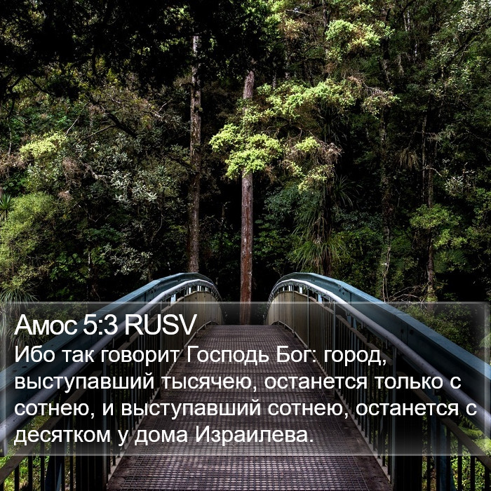 Амос 5:3 RUSV Bible Study