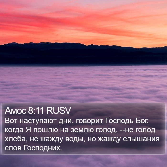 Амос 8:11 RUSV Bible Study