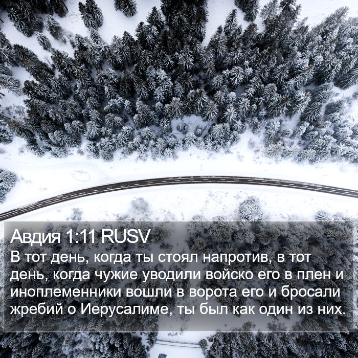 Авдия 1:11 RUSV Bible Study