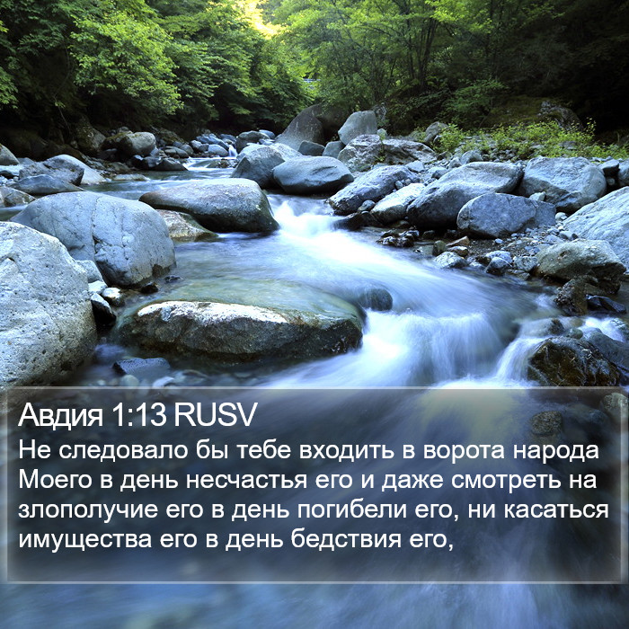 Авдия 1:13 RUSV Bible Study