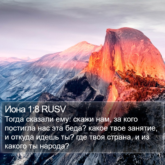 Иона 1:8 RUSV Bible Study