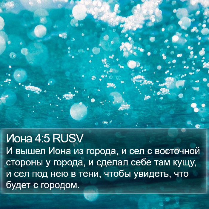 Иона 4:5 RUSV Bible Study