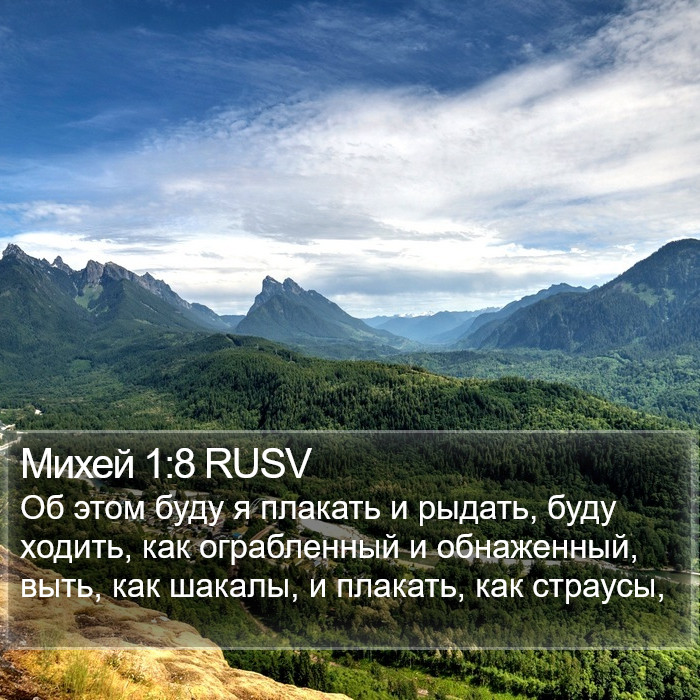 Михей 1:8 RUSV Bible Study