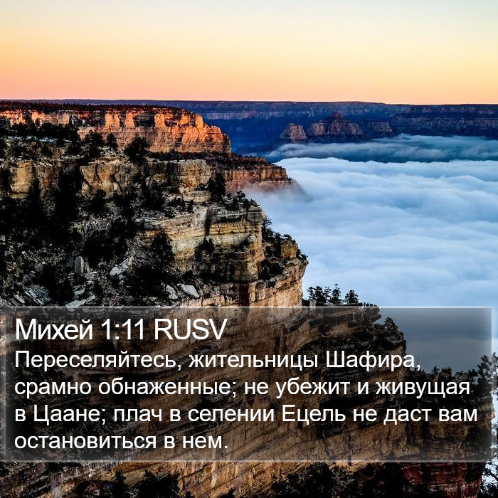 Михей 1:11 RUSV Bible Study