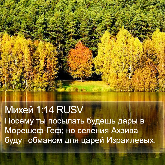 Михей 1:14 RUSV Bible Study