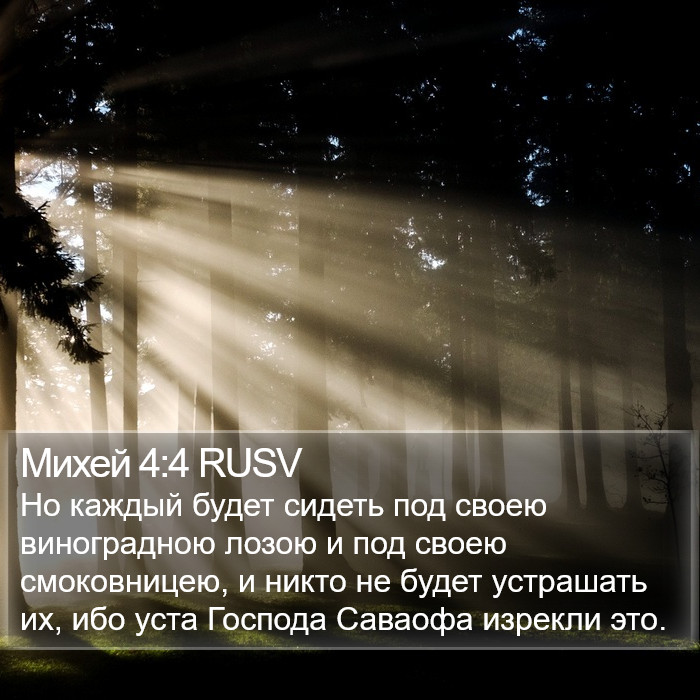 Михей 4:4 RUSV Bible Study