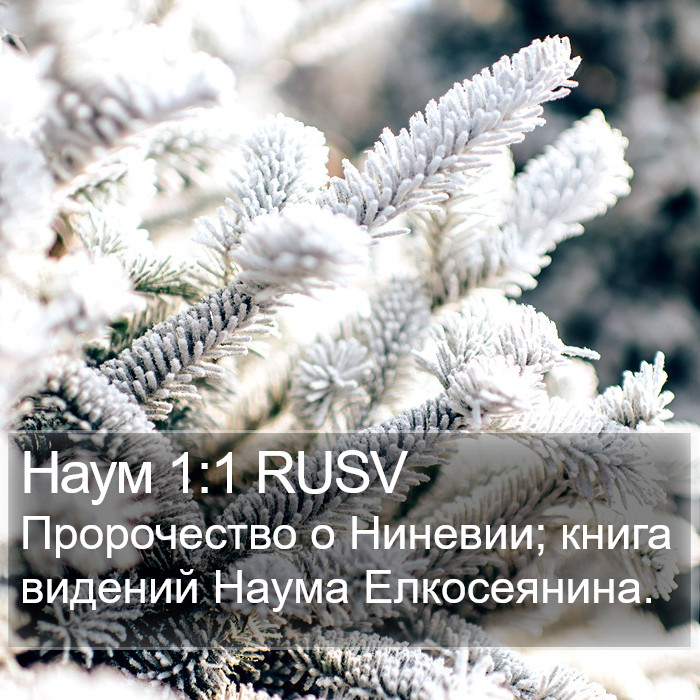 Наум 1:1 RUSV Bible Study