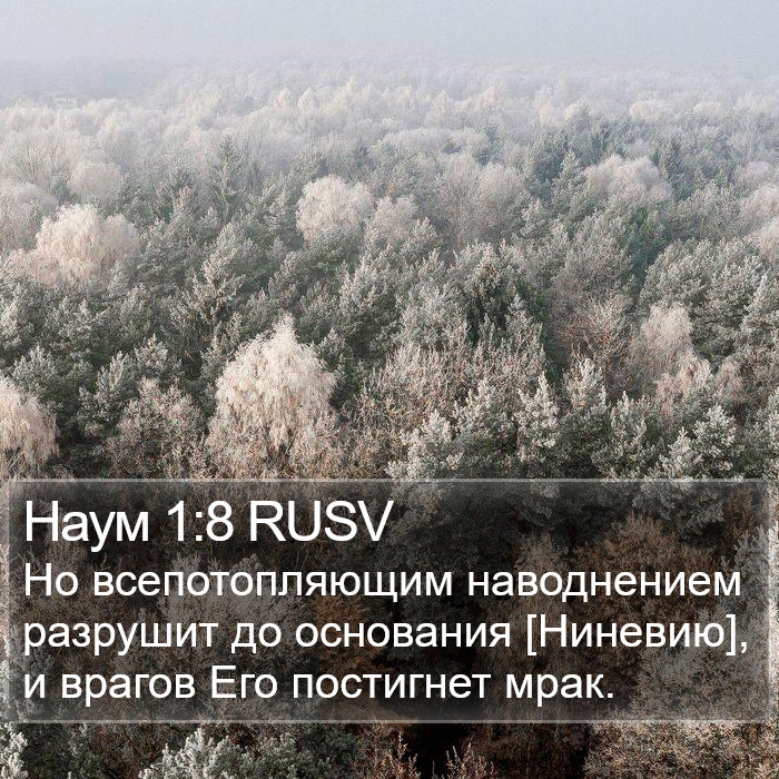 Наум 1:8 RUSV Bible Study