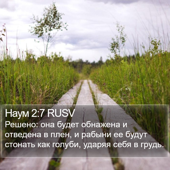 Наум 2:7 RUSV Bible Study