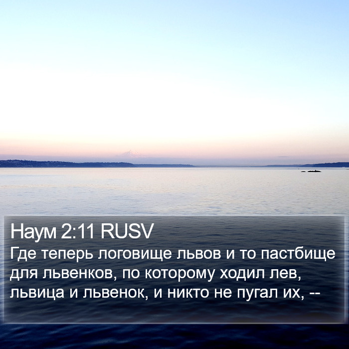 Наум 2:11 RUSV Bible Study