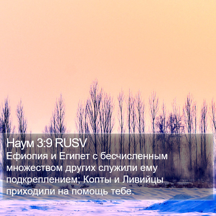 Наум 3:9 RUSV Bible Study