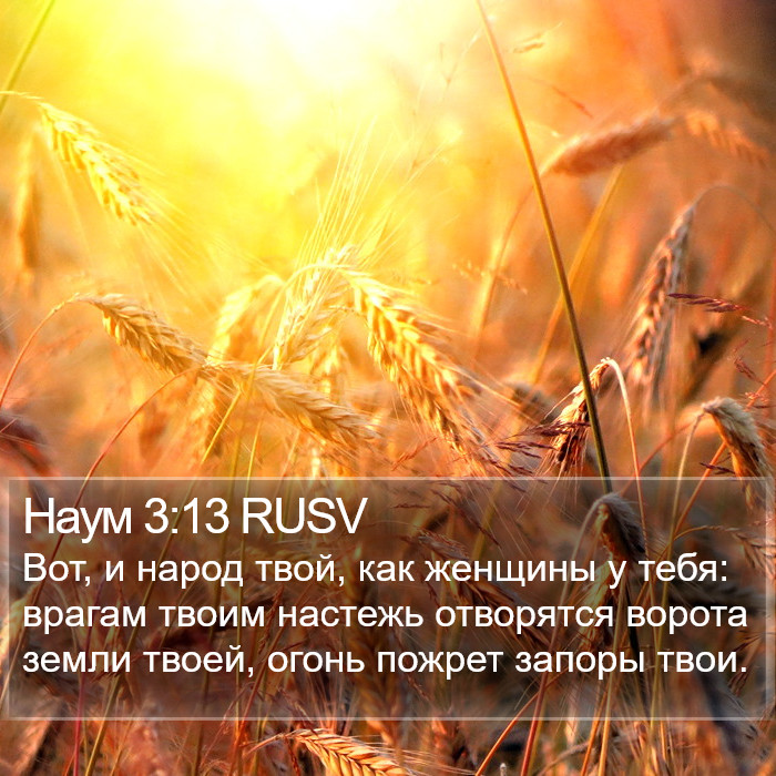 Наум 3:13 RUSV Bible Study