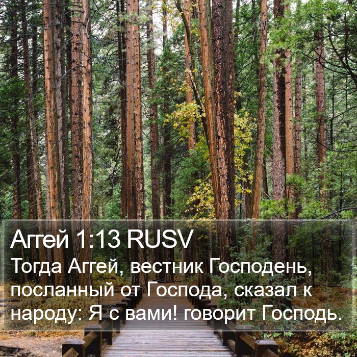 Аггей 1:13 RUSV Bible Study