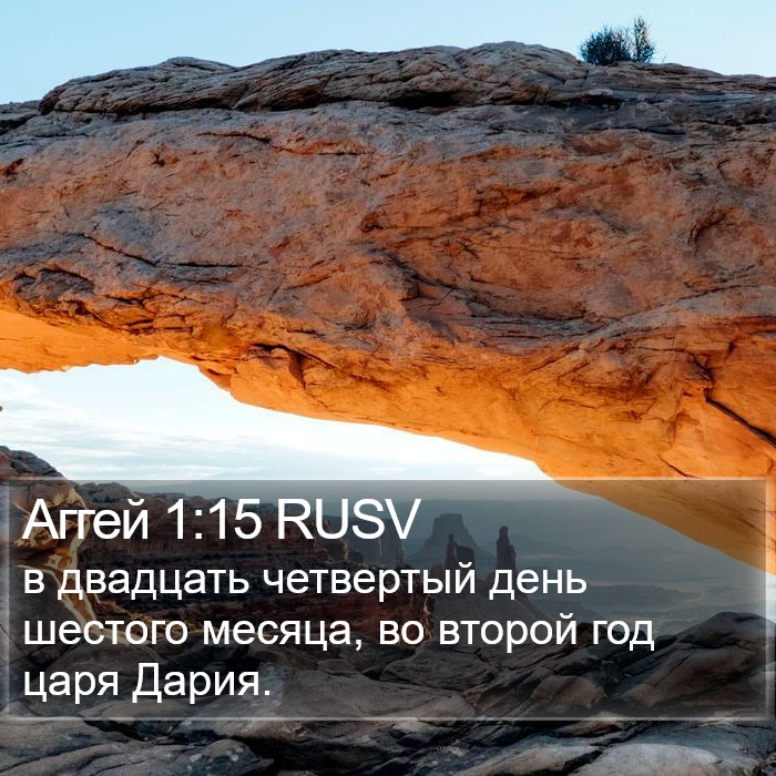 Аггей 1:15 RUSV Bible Study