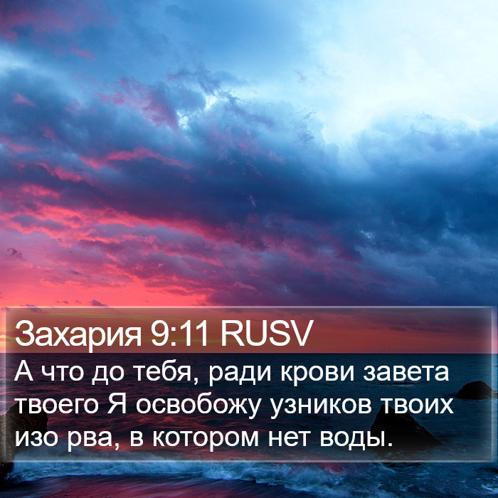 Захария 9:11 RUSV Bible Study