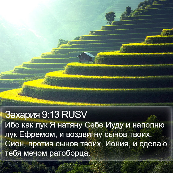 Захария 9:13 RUSV Bible Study