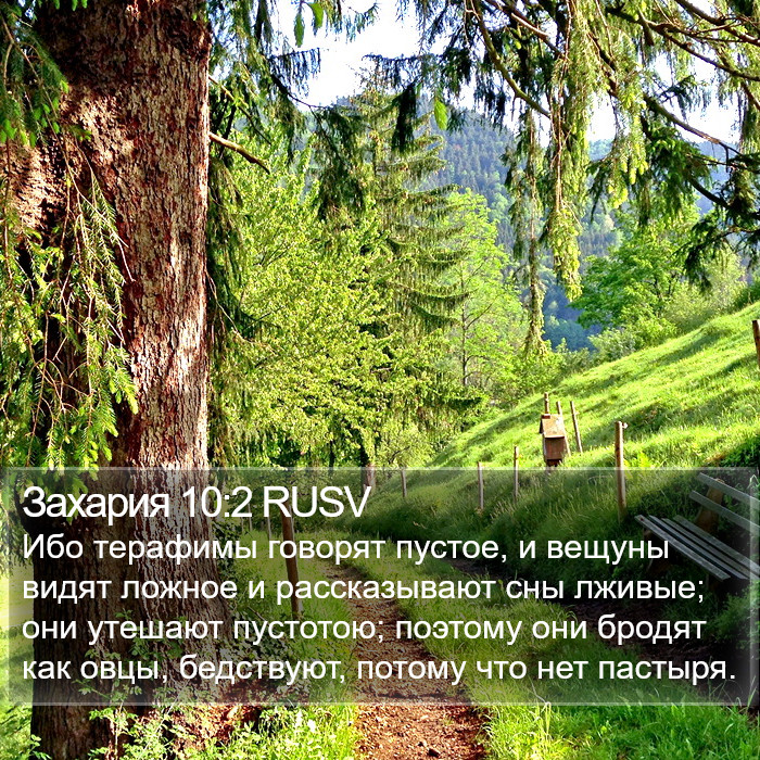 Захария 10:2 RUSV Bible Study