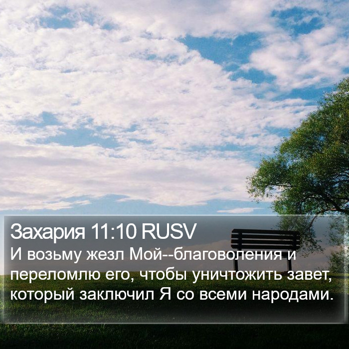 Захария 11:10 RUSV Bible Study