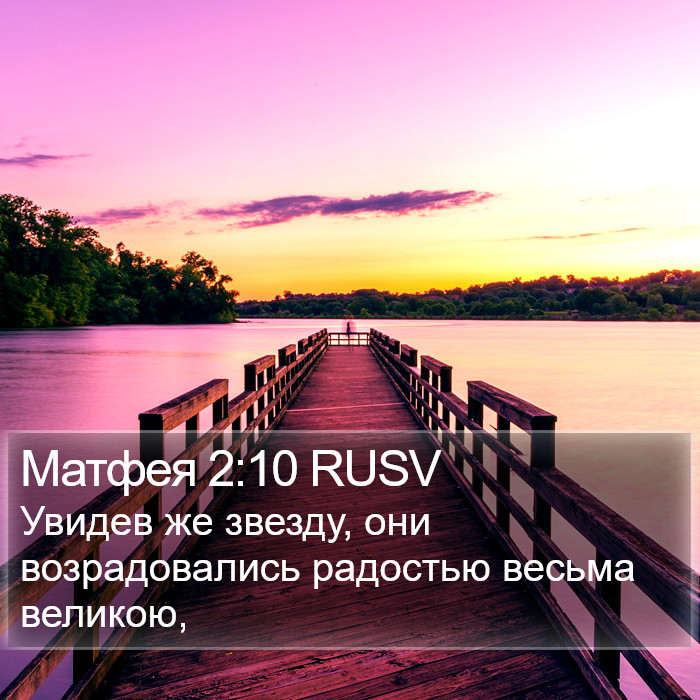 Матфея 2:10 RUSV Bible Study