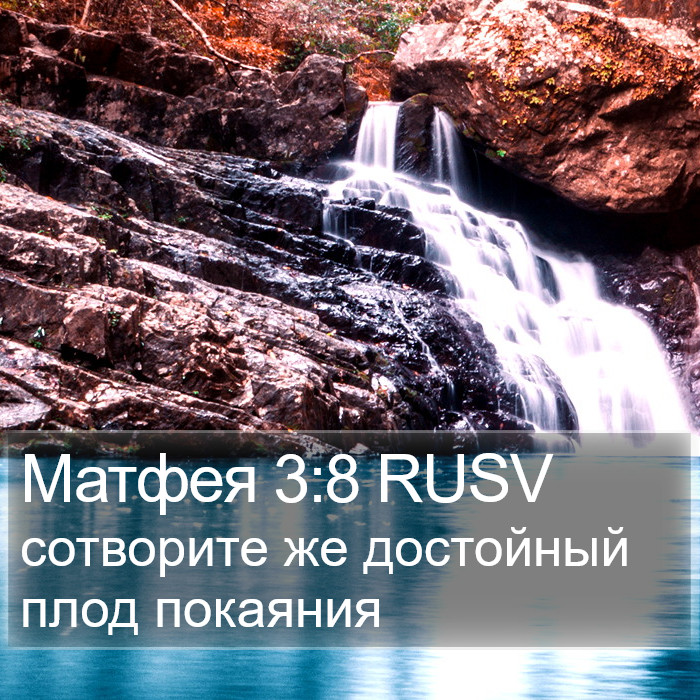 Матфея 3:8 RUSV Bible Study