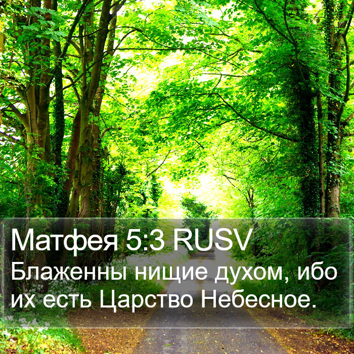 Матфея 5:3 RUSV Bible Study