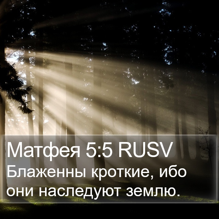 Матфея 5:5 RUSV Bible Study