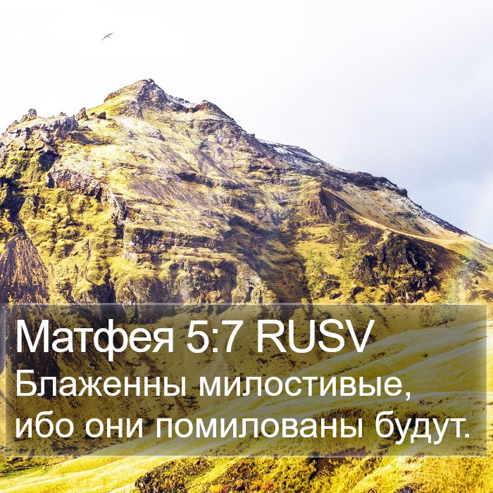 Матфея 5:7 RUSV Bible Study