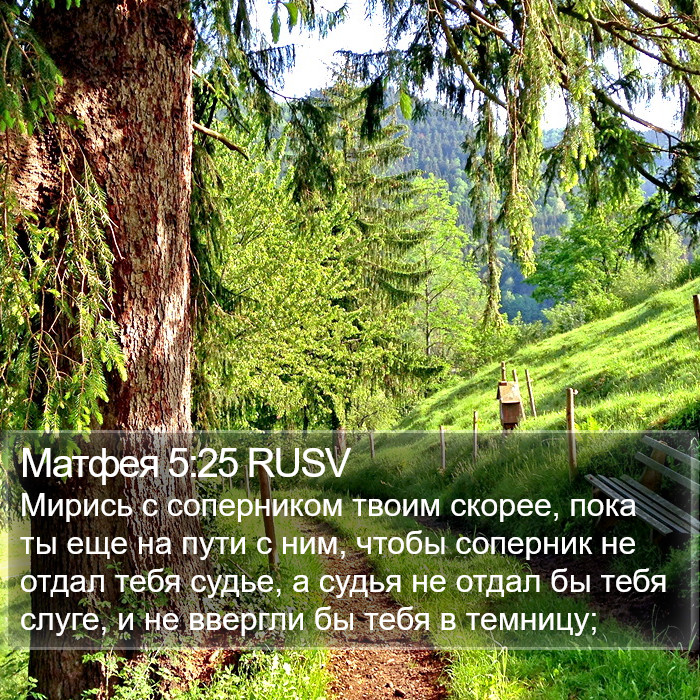 Матфея 5:25 RUSV Bible Study