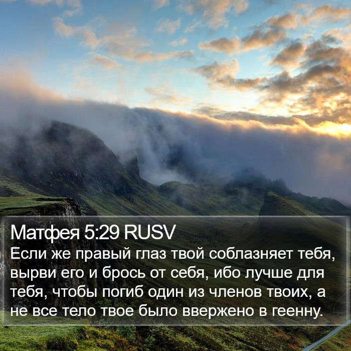 Матфея 5:29 RUSV Bible Study