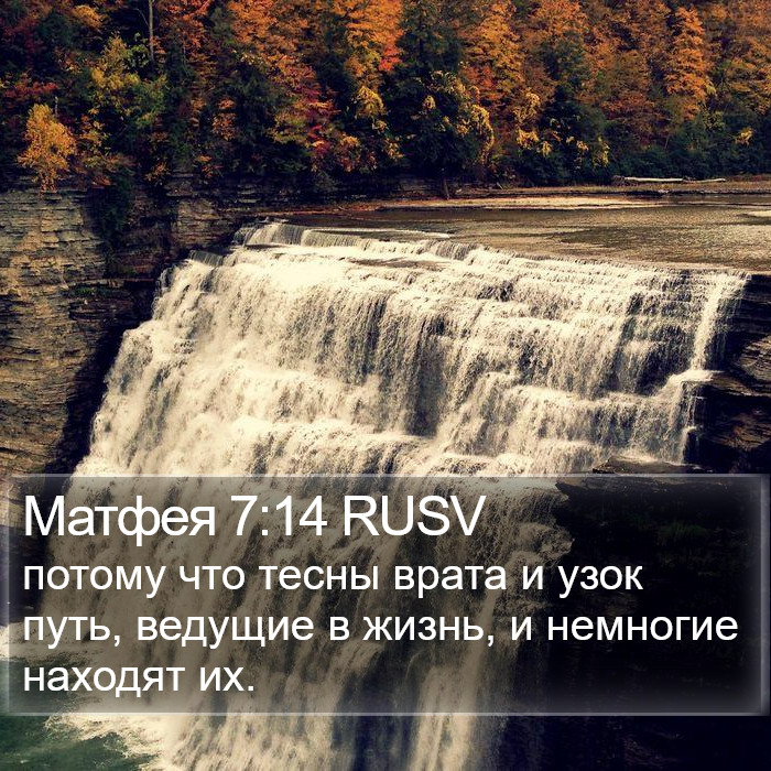 Матфея 7:14 RUSV Bible Study