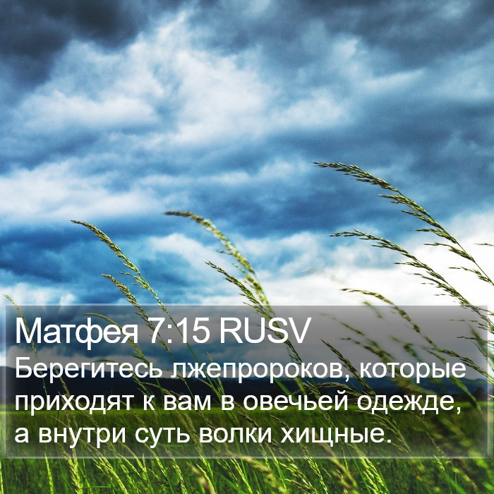 Матфея 7:15 RUSV Bible Study