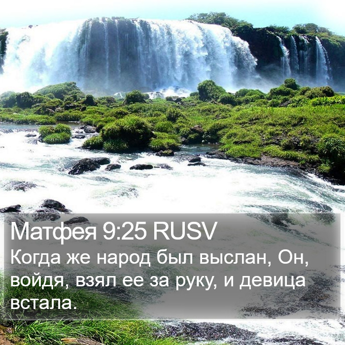 Матфея 9:25 RUSV Bible Study
