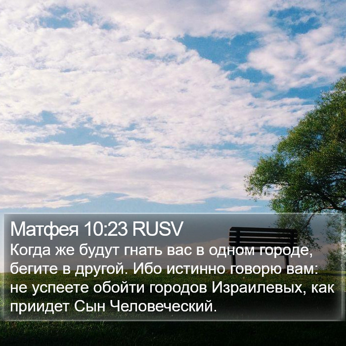 Матфея 10:23 RUSV Bible Study