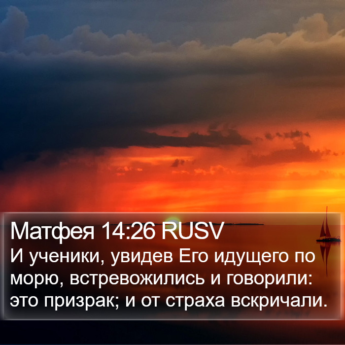 Матфея 14:26 RUSV Bible Study