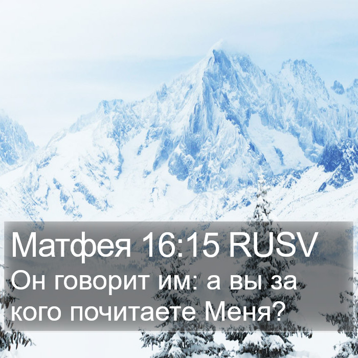 Матфея 16:15 RUSV Bible Study