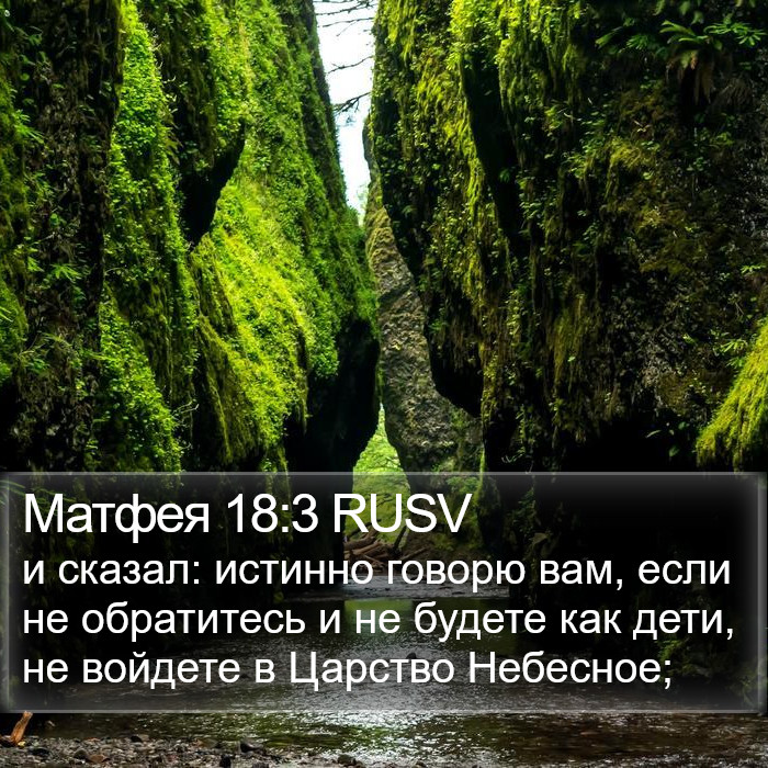 Матфея 18:3 RUSV Bible Study