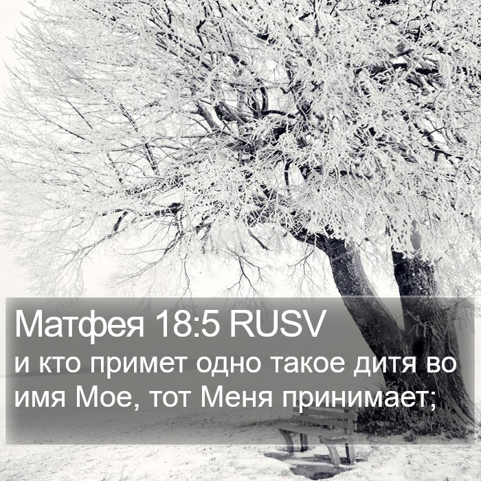 Матфея 18:5 RUSV Bible Study