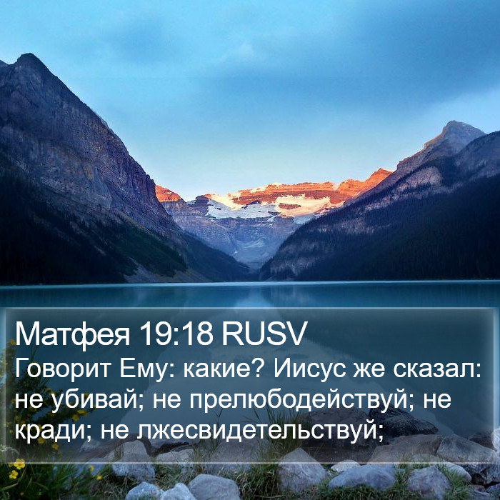 Матфея 19:18 RUSV Bible Study