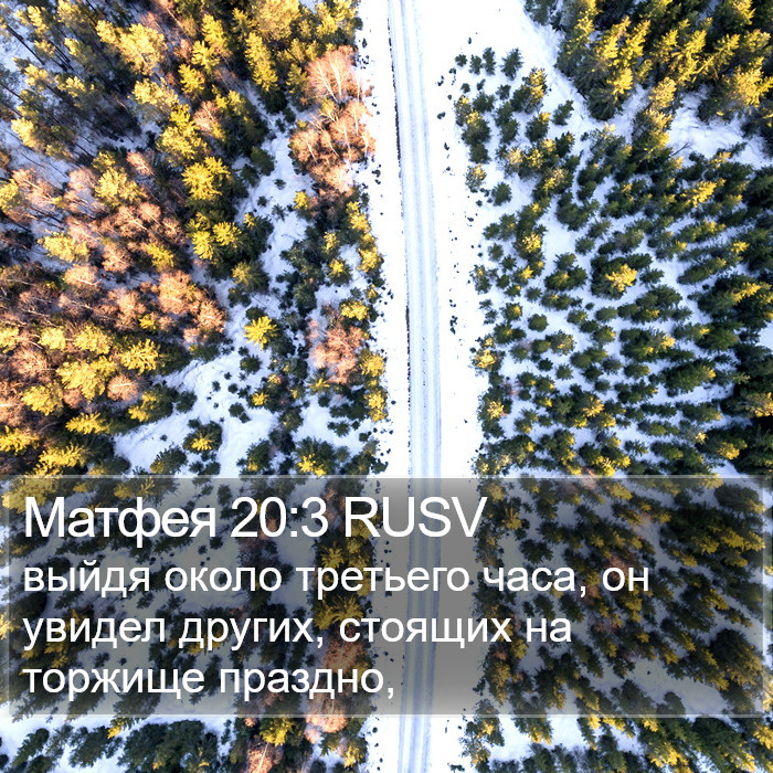 Матфея 20:3 RUSV Bible Study