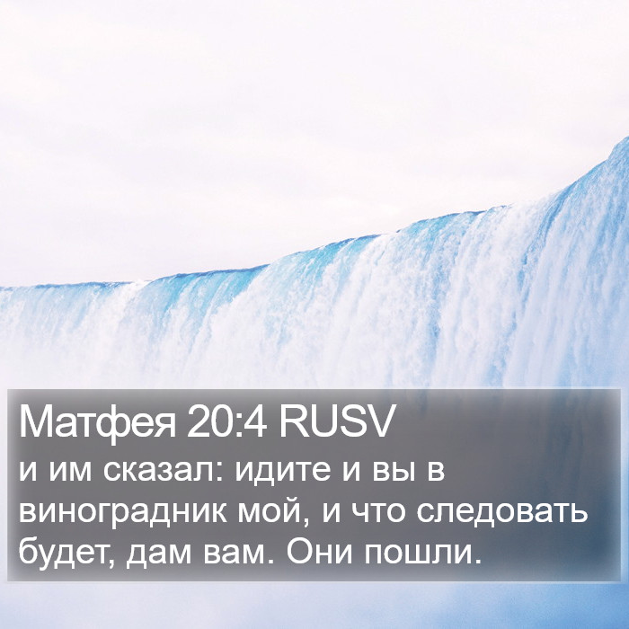 Матфея 20:4 RUSV Bible Study