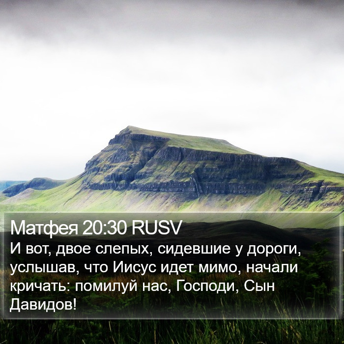 Матфея 20:30 RUSV Bible Study