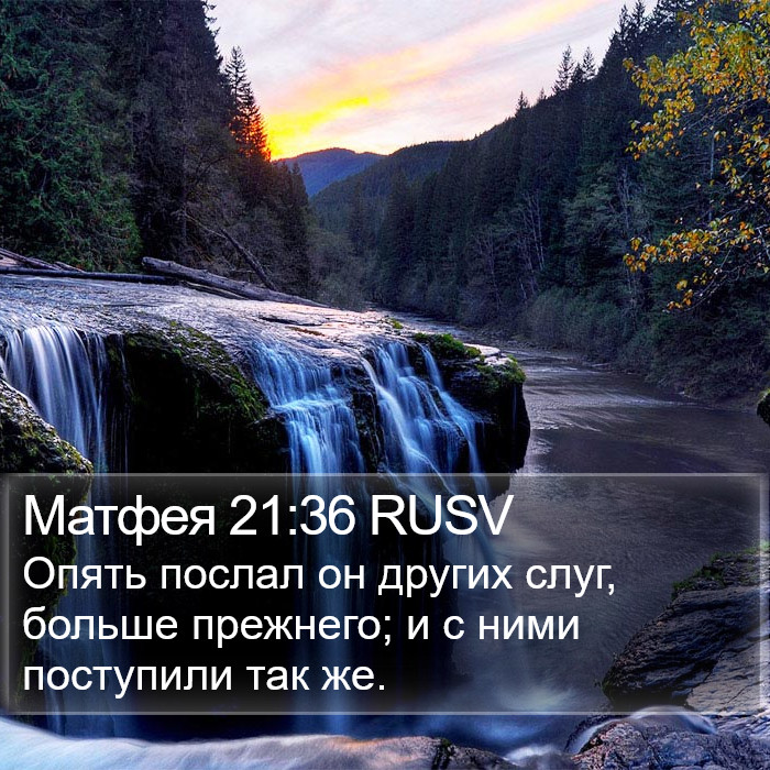 Матфея 21:36 RUSV Bible Study