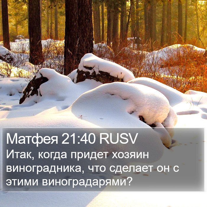 Матфея 21:40 RUSV Bible Study