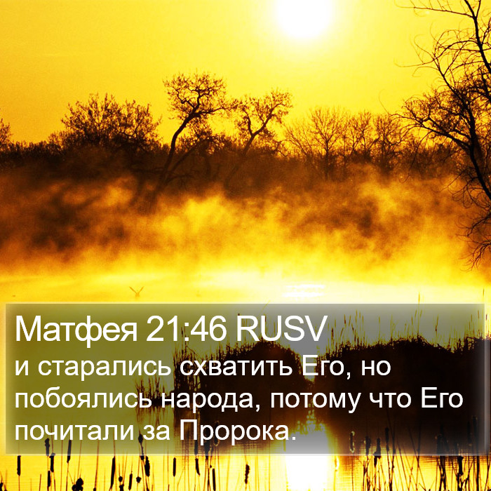 Матфея 21:46 RUSV Bible Study