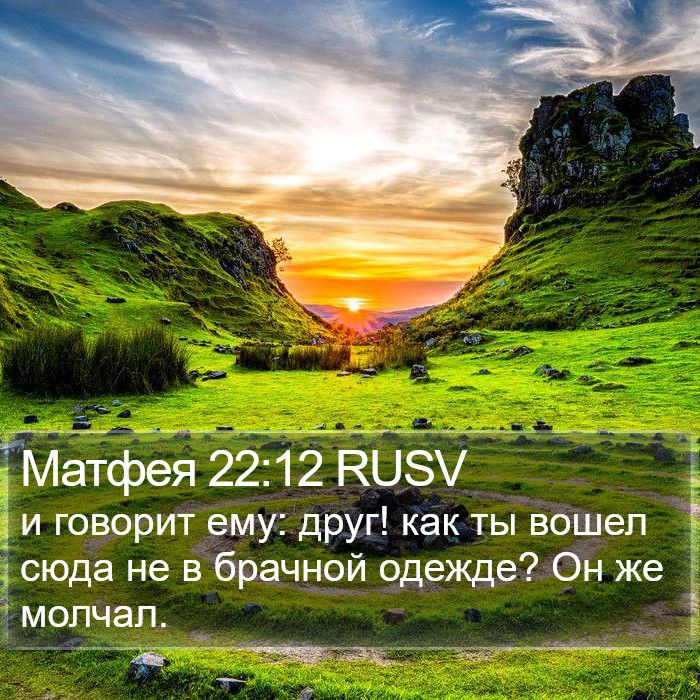 Матфея 22:12 RUSV Bible Study