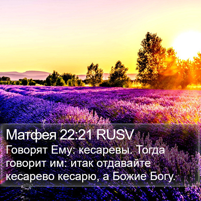 Матфея 22:21 RUSV Bible Study